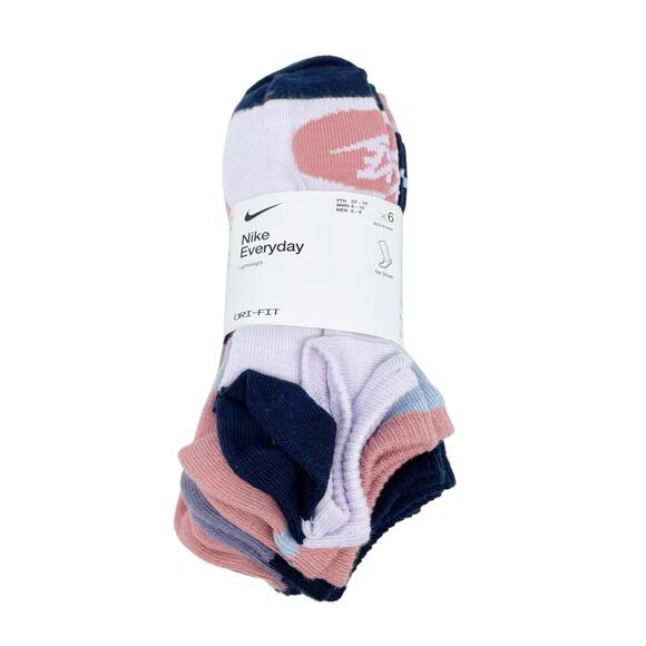 Nike Everyday Lightweight Training No Show Multicolored Socks 6 Pairs Size M - Picture 2 of 5